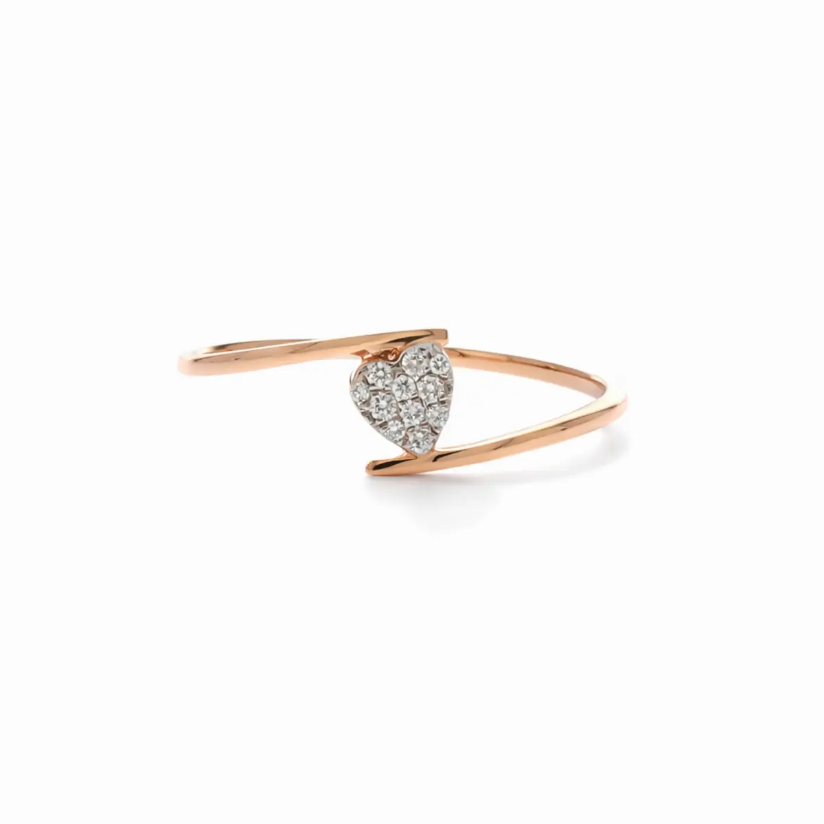 0.05 CT NATURAL DIAMOND WOMENS RING 9K GOLD